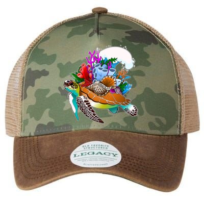 Cool Sea Turtle Ocean Life Legacy Tie Dye Trucker Hat