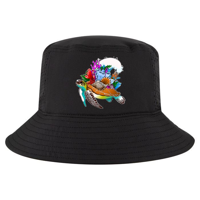 Cool Sea Turtle Ocean Life Cool Comfort Performance Bucket Hat