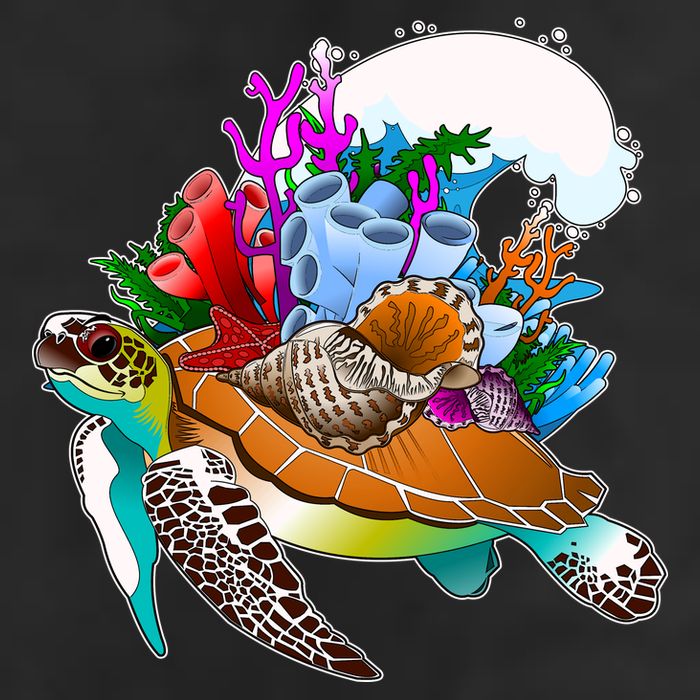 Cool Sea Turtle Ocean Life Cool Comfort Performance Bucket Hat