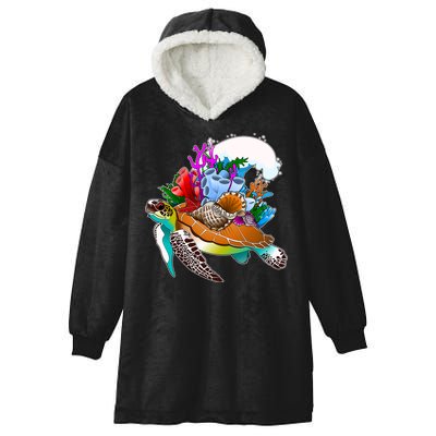 Cool Sea Turtle Ocean Life Hooded Wearable Blanket