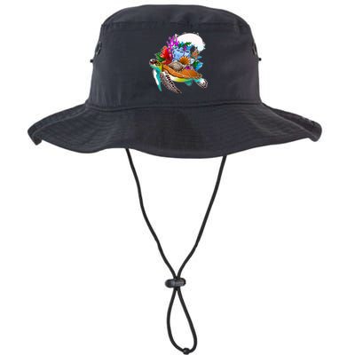 Cool Sea Turtle Ocean Life Bucket Hat