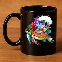 Cool Sea Turtle Ocean Life 11oz C Handle Ceramic Mug