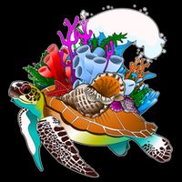 Cool Sea Turtle Ocean Life Women's Perfect Tri Tunic Long Sleeve Shirt