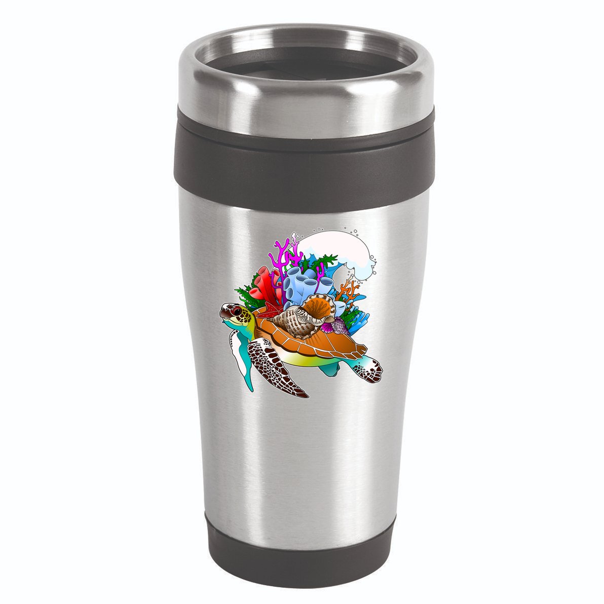 Cool Sea Turtle Ocean Life 16oz Travel Tumbler