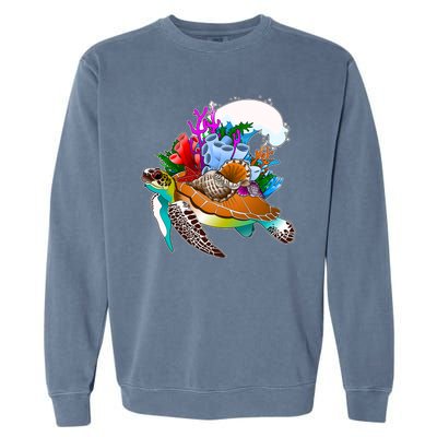 Cool Sea Turtle Ocean Life Garment-Dyed Sweatshirt