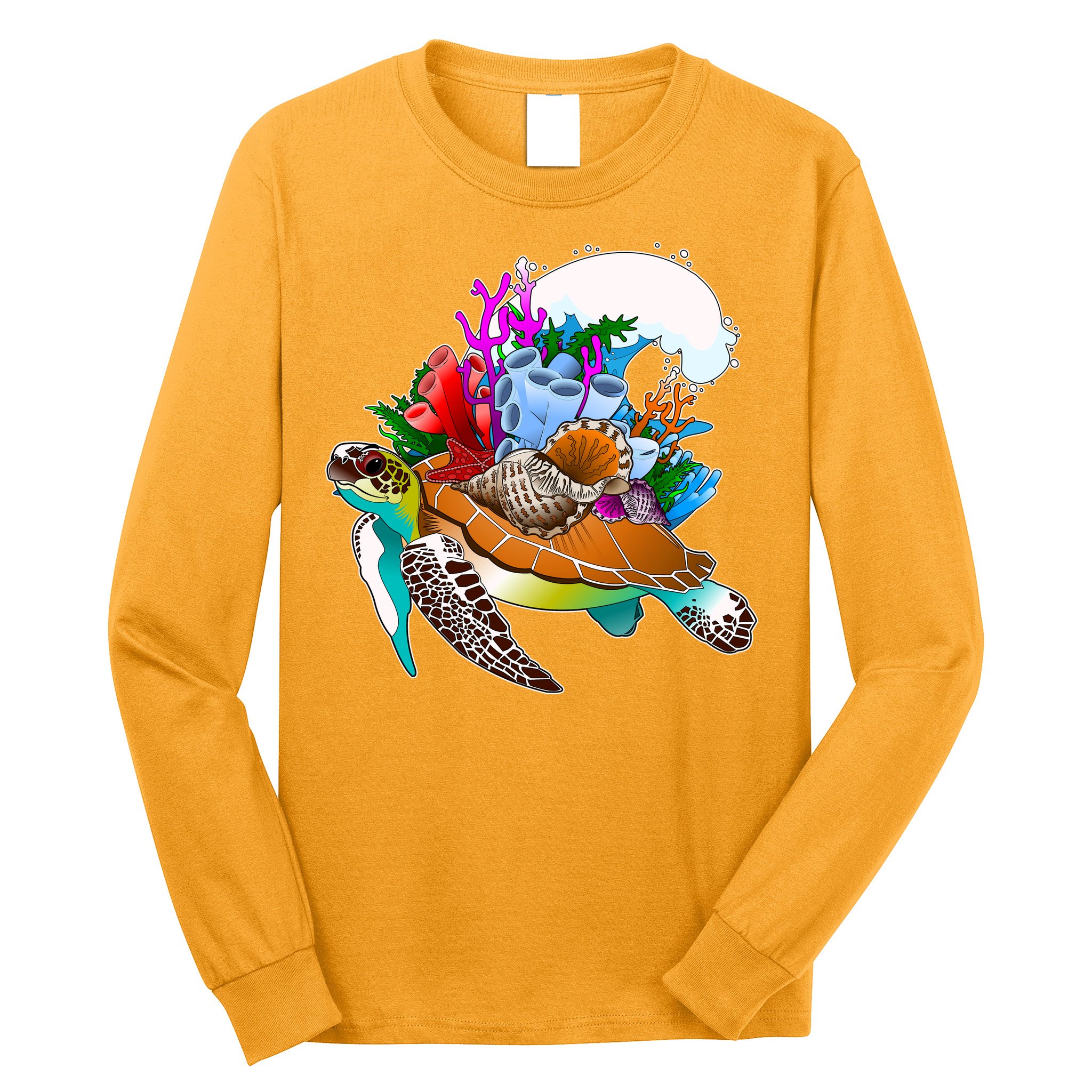 Cool Sea Turtle Ocean Life Long Sleeve Shirt