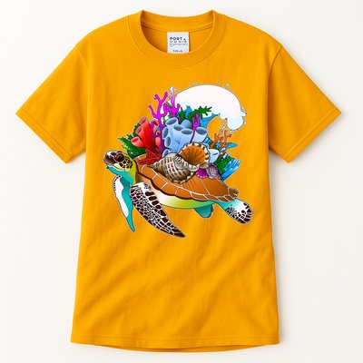 Cool Sea Turtle Ocean Life Tall T-Shirt