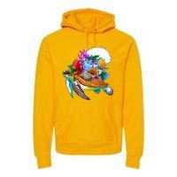 Cool Sea Turtle Ocean Life Premium Hoodie