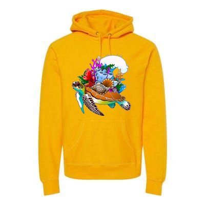 Cool Sea Turtle Ocean Life Premium Hoodie