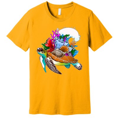 Cool Sea Turtle Ocean Life Premium T-Shirt