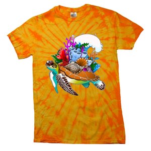 Cool Sea Turtle Ocean Life Tie-Dye T-Shirt