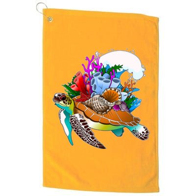 Cool Sea Turtle Ocean Life Platinum Collection Golf Towel