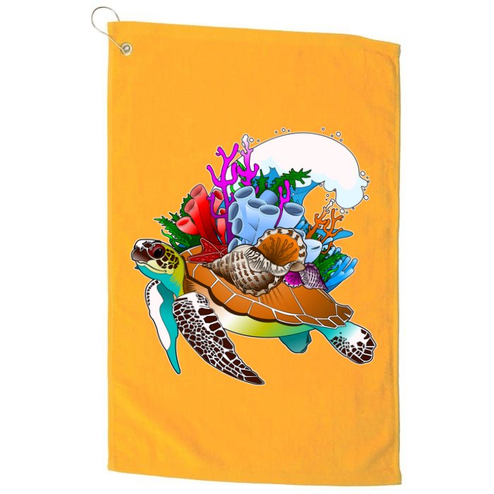 Cool Sea Turtle Ocean Life Golf Towel