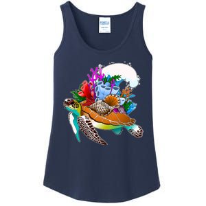 Cool Sea Turtle Ocean Life Ladies Essential Tank