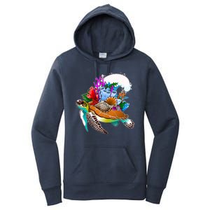 Cool Sea Turtle Ocean Life Women's Pullover Hoodie