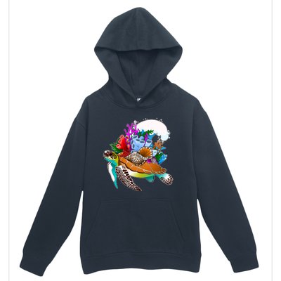 Cool Sea Turtle Ocean Life Urban Pullover Hoodie