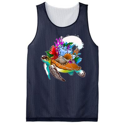 Cool Sea Turtle Ocean Life Mesh Reversible Basketball Jersey Tank