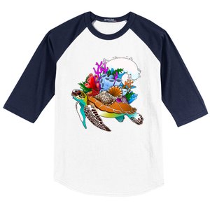 Cool Sea Turtle Ocean Life Baseball Sleeve Shirt