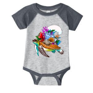 Cool Sea Turtle Ocean Life Infant Baby Jersey Bodysuit