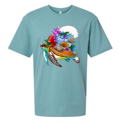 Cool Sea Turtle Ocean Life Sueded Cloud Jersey T-Shirt