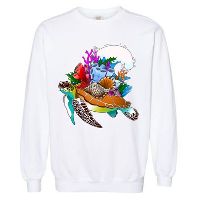 Cool Sea Turtle Ocean Life Garment-Dyed Sweatshirt