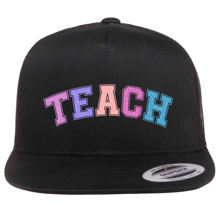 Cute Sporty Teach Logo Flatbill Hat