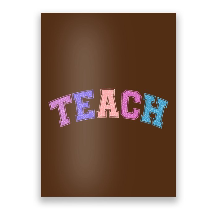 Cute Sporty Teach Logo Poster