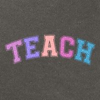 Cute Sporty Teach Logo Cotton Canvas Backpack