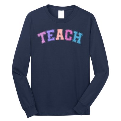 Cute Sporty Teach Logo Long Sleeve Shirt