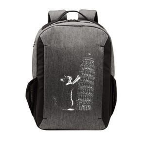 Cat Scratching The Leaning Tower Of Pisa – Italy Funny Cat Vector Backpack