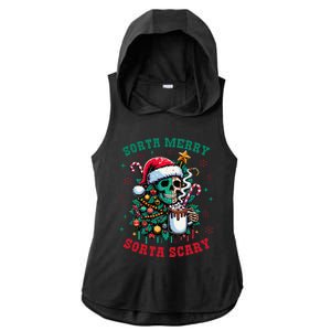 Christmas Santa Trump Ho Ho How Much Did You Miss Me Funny Ladies PosiCharge Tri-Blend Wicking Draft Hoodie Tank