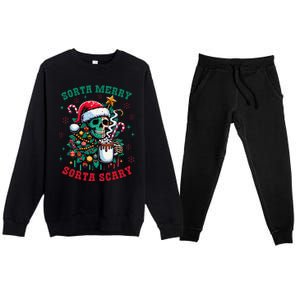 Christmas Santa Trump Ho Ho How Much Did You Miss Me Funny Premium Crewneck Sweatsuit Set