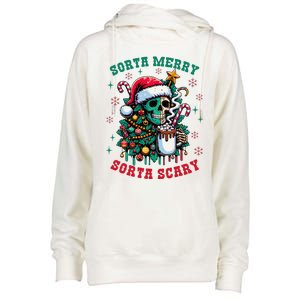 Christmas Santa Trump Ho Ho How Much Did You Miss Me Funny Womens Funnel Neck Pullover Hood