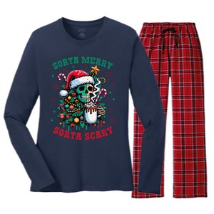 Christmas Santa Trump Ho Ho How Much Did You Miss Me Funny Women's Long Sleeve Flannel Pajama Set 