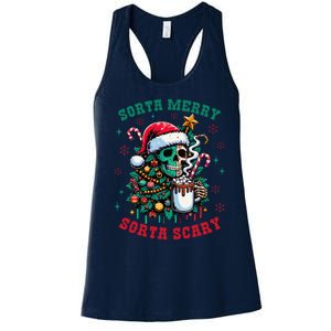 Christmas Santa Trump Ho Ho How Much Did You Miss Me Funny Women's Racerback Tank