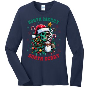 Christmas Santa Trump Ho Ho How Much Did You Miss Me Funny Ladies Long Sleeve Shirt