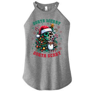 Christmas Santa Trump Ho Ho How Much Did You Miss Me Funny Women's Perfect Tri Rocker Tank