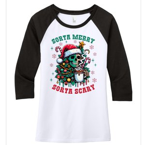 Christmas Santa Trump Ho Ho How Much Did You Miss Me Funny Women's Tri-Blend 3/4-Sleeve Raglan Shirt