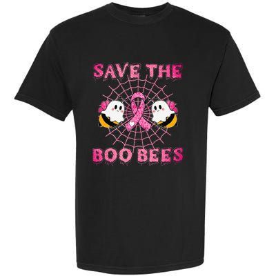 Cute Save The Boo Bees Halloween Breast Cancer Pink Ribbon Garment-Dyed Heavyweight T-Shirt