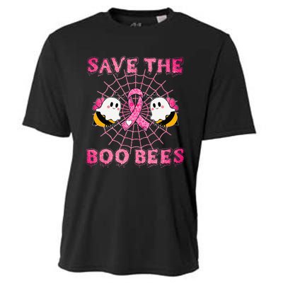 Cute Save The Boo Bees Halloween Breast Cancer Pink Ribbon Cooling Performance Crew T-Shirt