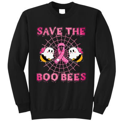 Cute Save The Boo Bees Halloween Breast Cancer Pink Ribbon Sweatshirt