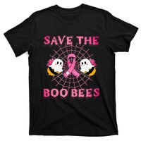 Cute Save The Boo Bees Halloween Breast Cancer Pink Ribbon T-Shirt