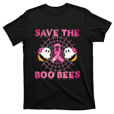 Cute Save The Boo Bees Halloween Breast Cancer Pink Ribbon T-Shirt