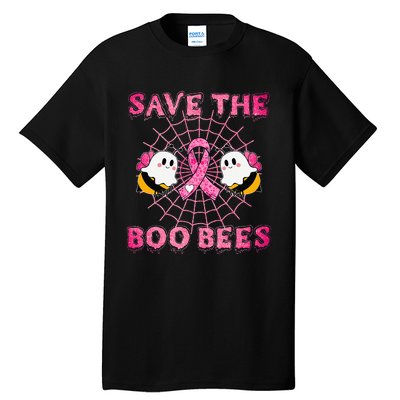 Cute Save The Boo Bees Halloween Breast Cancer Pink Ribbon Tall T-Shirt