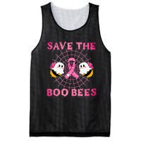 Cute Save The Boo Bees Halloween Breast Cancer Pink Ribbon Mesh Reversible Basketball Jersey Tank