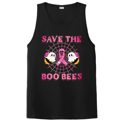 Cute Save The Boo Bees Halloween Breast Cancer Pink Ribbon PosiCharge Competitor Tank