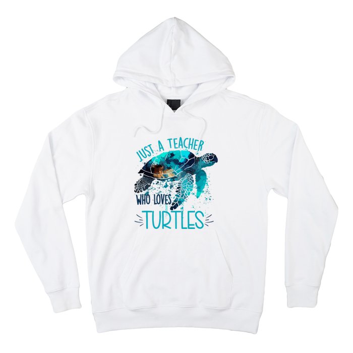 Cute Sea Turtle Teacher Ocean Wildlife Earth Day Teacher Hoodie