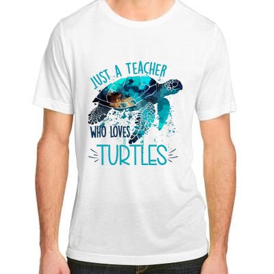 Cute Sea Turtle Teacher Ocean Wildlife Earth Day Teacher Adult ChromaSoft Performance T-Shirt