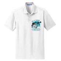 Cute Sea Turtle Teacher Ocean Wildlife Earth Day Teacher Dry Zone Grid Polo