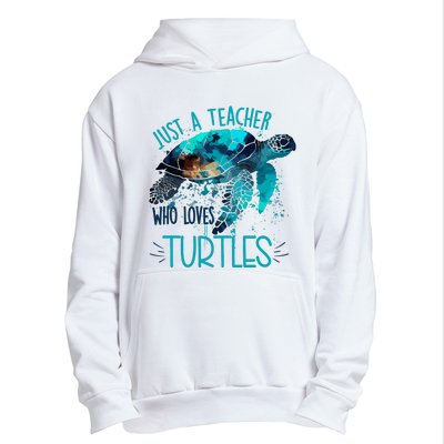 Cute Sea Turtle Teacher Ocean Wildlife Earth Day Teacher Urban Pullover Hoodie